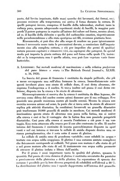 La cultura stomatologica rassegna mensile di scienza, arte, storia e problemi professionali