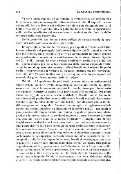 La cultura stomatologica rassegna mensile di scienza, arte, storia e problemi professionali