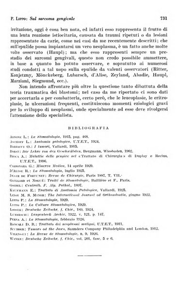 La cultura stomatologica rassegna mensile di scienza, arte, storia e problemi professionali