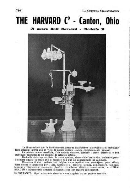 La cultura stomatologica rassegna mensile di scienza, arte, storia e problemi professionali