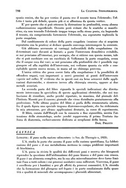 La cultura stomatologica rassegna mensile di scienza, arte, storia e problemi professionali