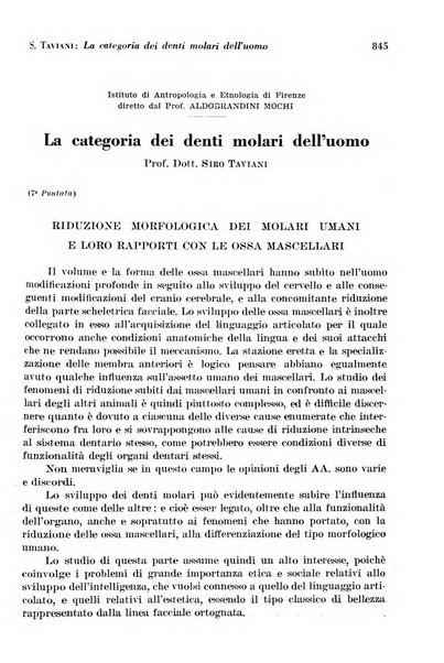 La cultura stomatologica rassegna mensile di scienza, arte, storia e problemi professionali