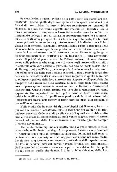 La cultura stomatologica rassegna mensile di scienza, arte, storia e problemi professionali