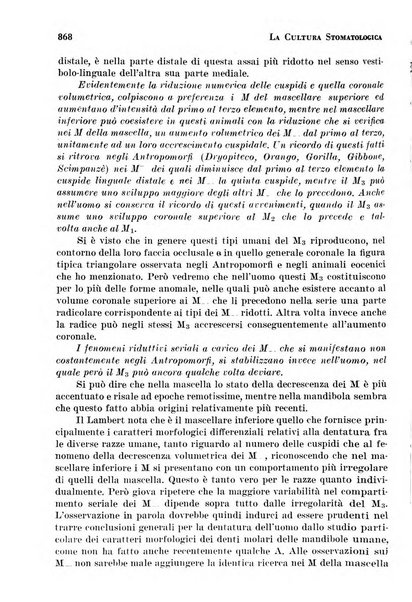 La cultura stomatologica rassegna mensile di scienza, arte, storia e problemi professionali