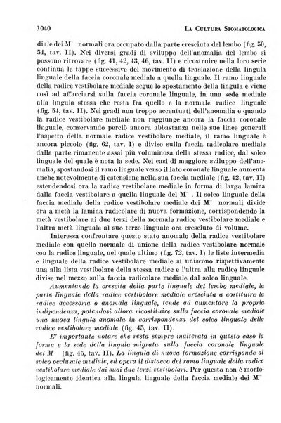 La cultura stomatologica rassegna mensile di scienza, arte, storia e problemi professionali