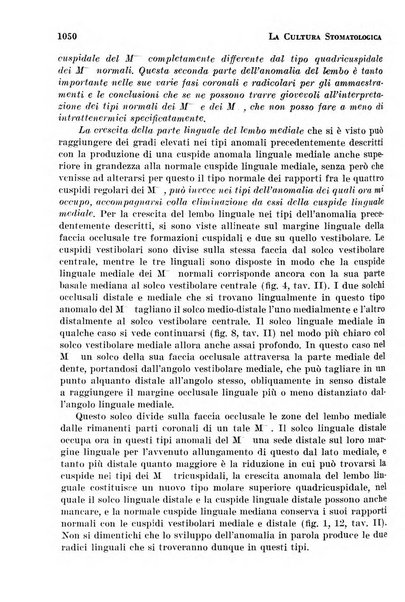 La cultura stomatologica rassegna mensile di scienza, arte, storia e problemi professionali