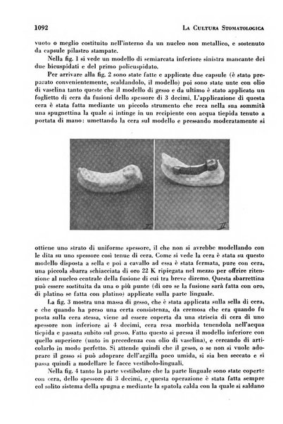 La cultura stomatologica rassegna mensile di scienza, arte, storia e problemi professionali