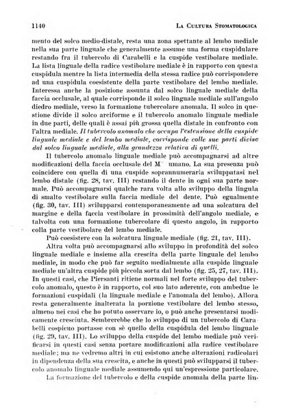 La cultura stomatologica rassegna mensile di scienza, arte, storia e problemi professionali