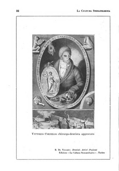 La cultura stomatologica rassegna mensile di scienza, arte, storia e problemi professionali