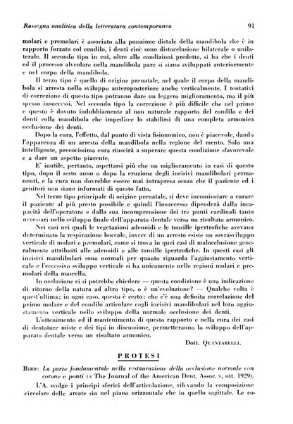 La cultura stomatologica rassegna mensile di scienza, arte, storia e problemi professionali