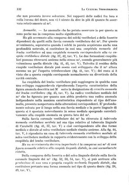 La cultura stomatologica rassegna mensile di scienza, arte, storia e problemi professionali