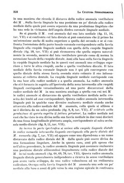 La cultura stomatologica rassegna mensile di scienza, arte, storia e problemi professionali