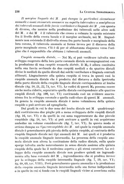 La cultura stomatologica rassegna mensile di scienza, arte, storia e problemi professionali