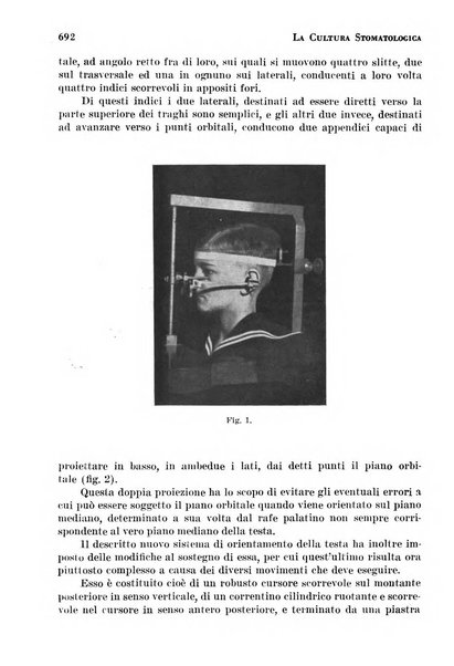 La cultura stomatologica rassegna mensile di scienza, arte, storia e problemi professionali