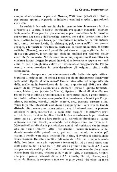 La cultura stomatologica rassegna mensile di scienza, arte, storia e problemi professionali