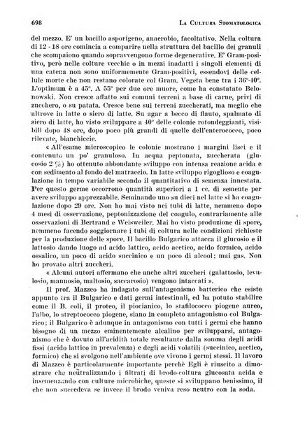 La cultura stomatologica rassegna mensile di scienza, arte, storia e problemi professionali