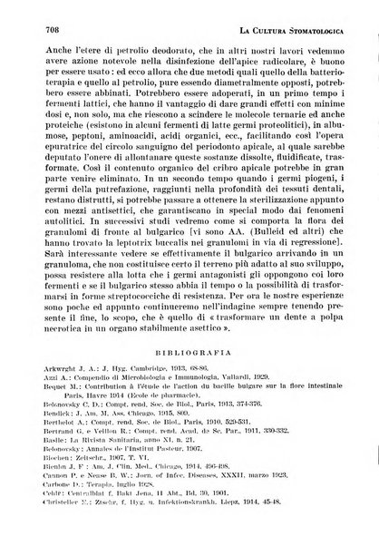 La cultura stomatologica rassegna mensile di scienza, arte, storia e problemi professionali