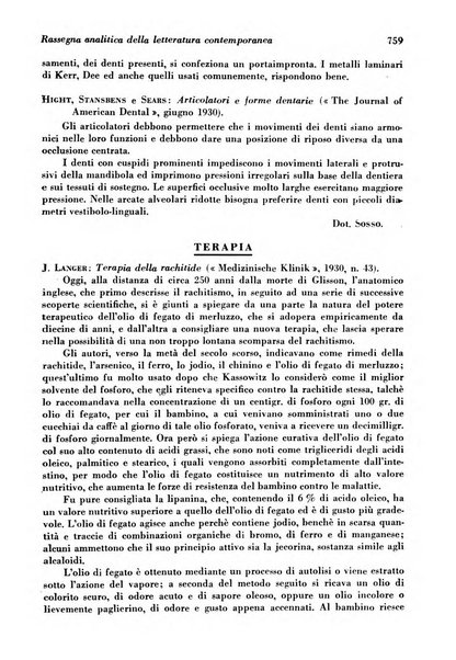 La cultura stomatologica rassegna mensile di scienza, arte, storia e problemi professionali