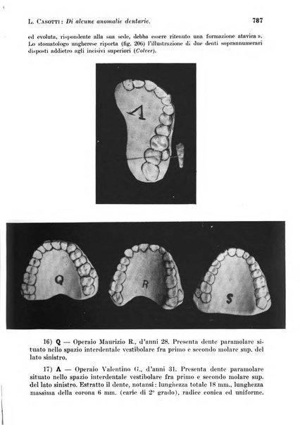 La cultura stomatologica rassegna mensile di scienza, arte, storia e problemi professionali