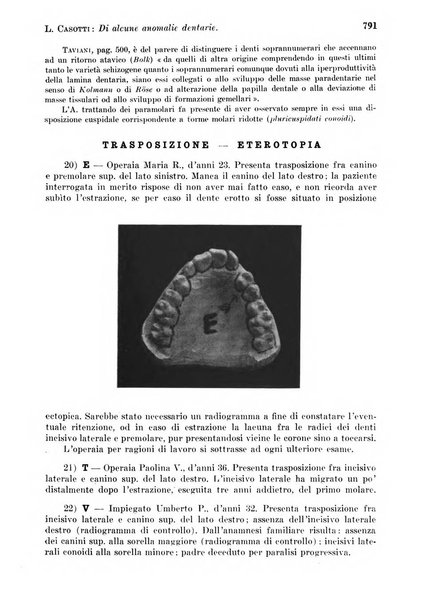 La cultura stomatologica rassegna mensile di scienza, arte, storia e problemi professionali