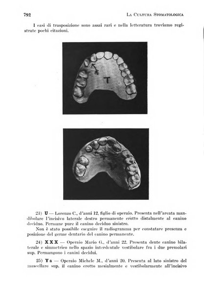 La cultura stomatologica rassegna mensile di scienza, arte, storia e problemi professionali