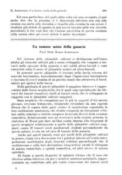 La cultura stomatologica rassegna mensile di scienza, arte, storia e problemi professionali