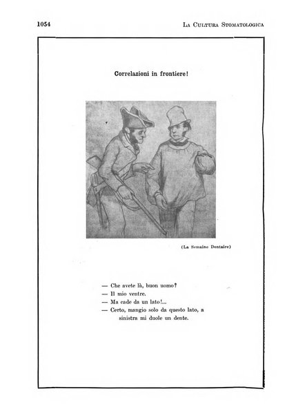 La cultura stomatologica rassegna mensile di scienza, arte, storia e problemi professionali