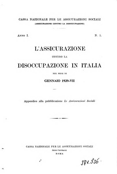 L'assicurazione contro la disoccupazione in Italia