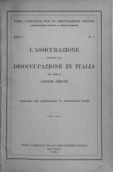 L'assicurazione contro la disoccupazione in Italia