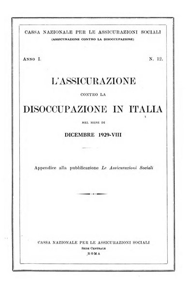 L'assicurazione contro la disoccupazione in Italia