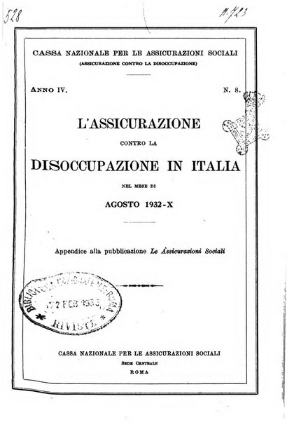 L'assicurazione contro la disoccupazione in Italia