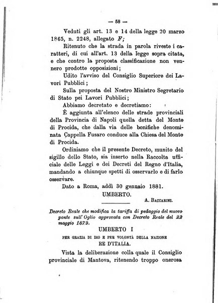 Annali delle strade comunali obbligatorie e della viabilita ordinaria raccolta contenente gli atti ufficiali, i pareri del Consiglio di Stato..