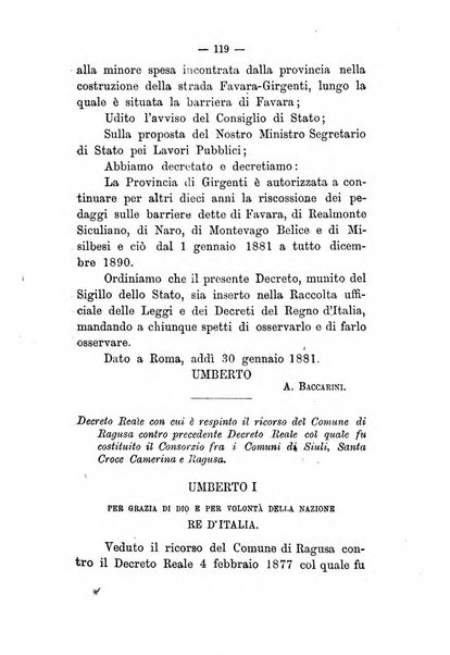 Annali delle strade comunali obbligatorie e della viabilita ordinaria raccolta contenente gli atti ufficiali, i pareri del Consiglio di Stato..