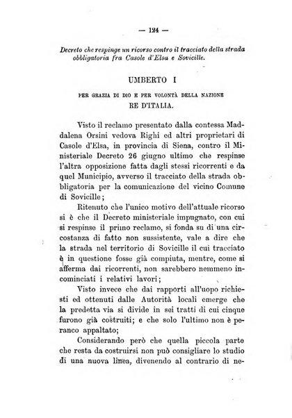 Annali delle strade comunali obbligatorie e della viabilita ordinaria raccolta contenente gli atti ufficiali, i pareri del Consiglio di Stato..