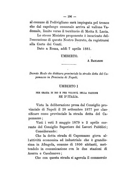 Annali delle strade comunali obbligatorie e della viabilita ordinaria raccolta contenente gli atti ufficiali, i pareri del Consiglio di Stato..