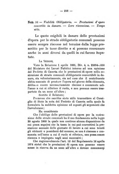 Annali delle strade comunali obbligatorie e della viabilita ordinaria raccolta contenente gli atti ufficiali, i pareri del Consiglio di Stato..