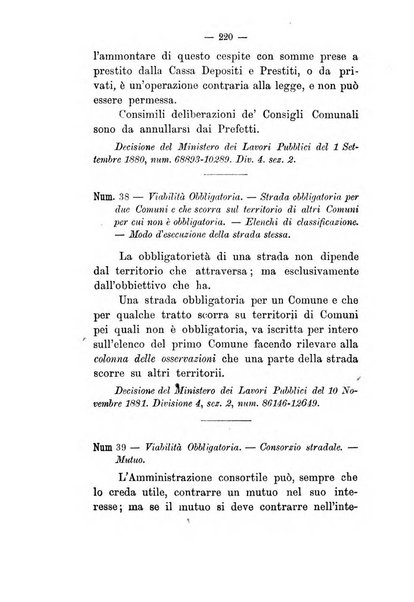 Annali delle strade comunali obbligatorie e della viabilita ordinaria raccolta contenente gli atti ufficiali, i pareri del Consiglio di Stato..