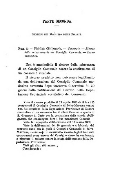 Annali delle strade comunali obbligatorie e della viabilita ordinaria raccolta contenente gli atti ufficiali, i pareri del Consiglio di Stato..