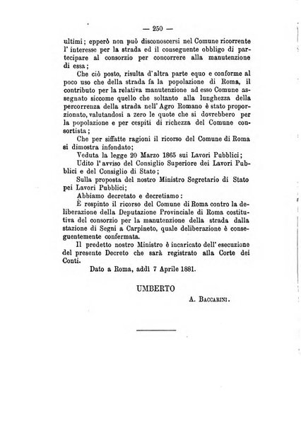 Annali delle strade comunali obbligatorie e della viabilita ordinaria raccolta contenente gli atti ufficiali, i pareri del Consiglio di Stato..