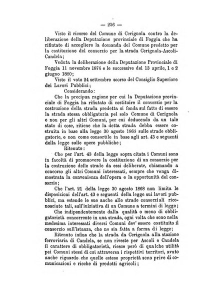 Annali delle strade comunali obbligatorie e della viabilita ordinaria raccolta contenente gli atti ufficiali, i pareri del Consiglio di Stato..