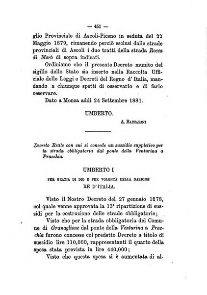 Annali delle strade comunali obbligatorie e della viabilita ordinaria raccolta contenente gli atti ufficiali, i pareri del Consiglio di Stato..