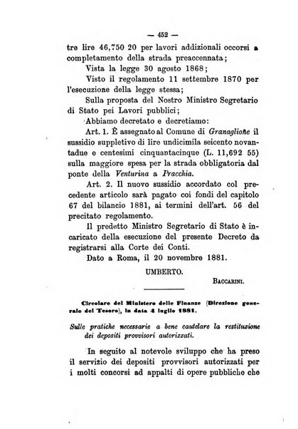 Annali delle strade comunali obbligatorie e della viabilita ordinaria raccolta contenente gli atti ufficiali, i pareri del Consiglio di Stato..