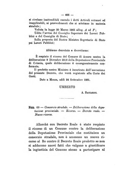 Annali delle strade comunali obbligatorie e della viabilita ordinaria raccolta contenente gli atti ufficiali, i pareri del Consiglio di Stato..