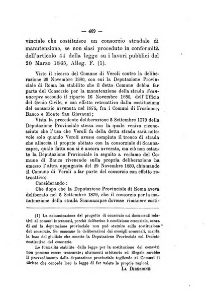 Annali delle strade comunali obbligatorie e della viabilita ordinaria raccolta contenente gli atti ufficiali, i pareri del Consiglio di Stato..