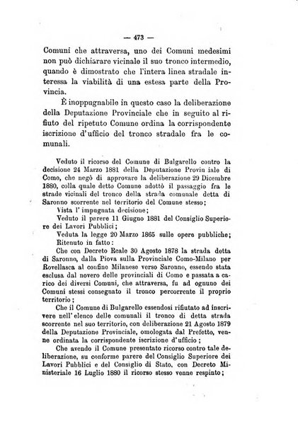 Annali delle strade comunali obbligatorie e della viabilita ordinaria raccolta contenente gli atti ufficiali, i pareri del Consiglio di Stato..