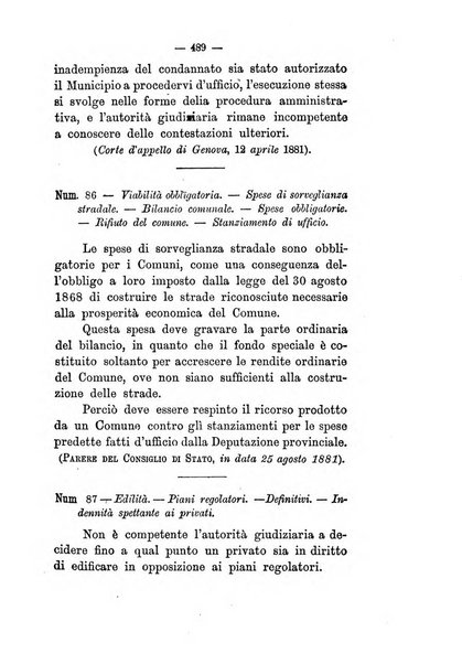 Annali delle strade comunali obbligatorie e della viabilita ordinaria raccolta contenente gli atti ufficiali, i pareri del Consiglio di Stato..