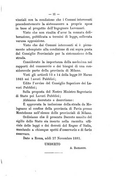 Annali delle strade comunali obbligatorie e della viabilita ordinaria raccolta contenente gli atti ufficiali, i pareri del Consiglio di Stato..