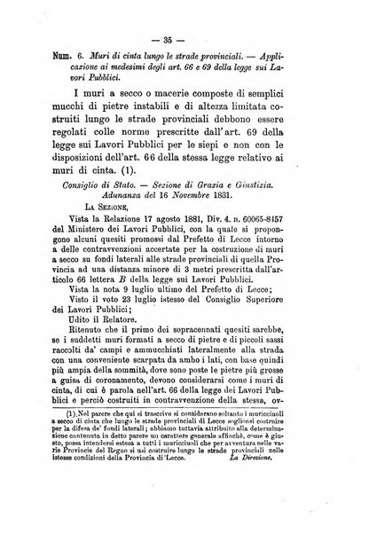 Annali delle strade comunali obbligatorie e della viabilita ordinaria raccolta contenente gli atti ufficiali, i pareri del Consiglio di Stato..