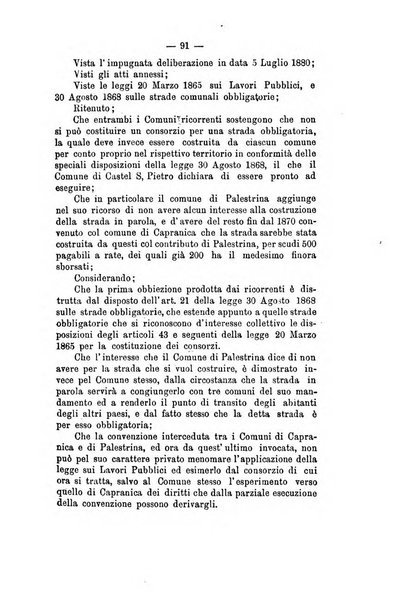 Annali delle strade comunali obbligatorie e della viabilita ordinaria raccolta contenente gli atti ufficiali, i pareri del Consiglio di Stato..