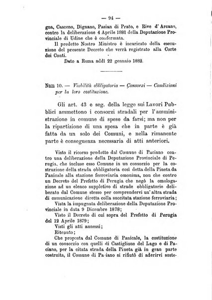 Annali delle strade comunali obbligatorie e della viabilita ordinaria raccolta contenente gli atti ufficiali, i pareri del Consiglio di Stato..